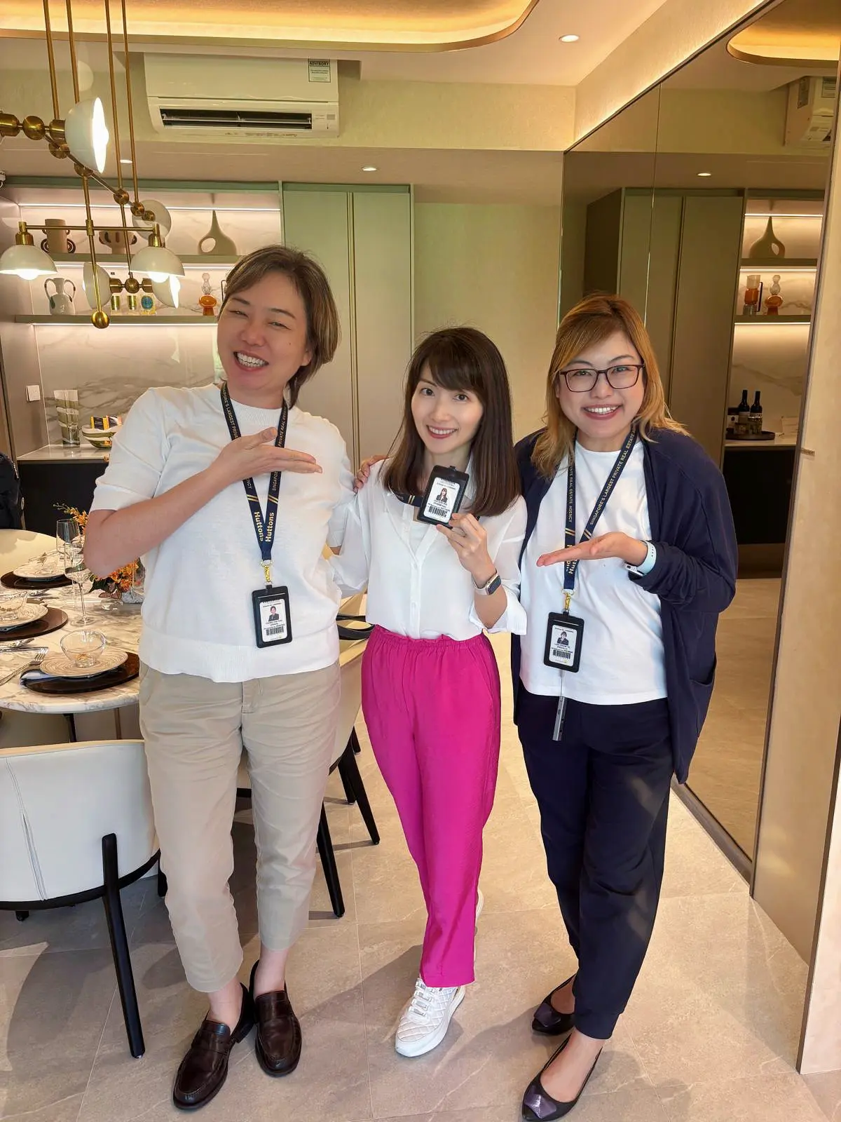 Shermynn with mentor and team